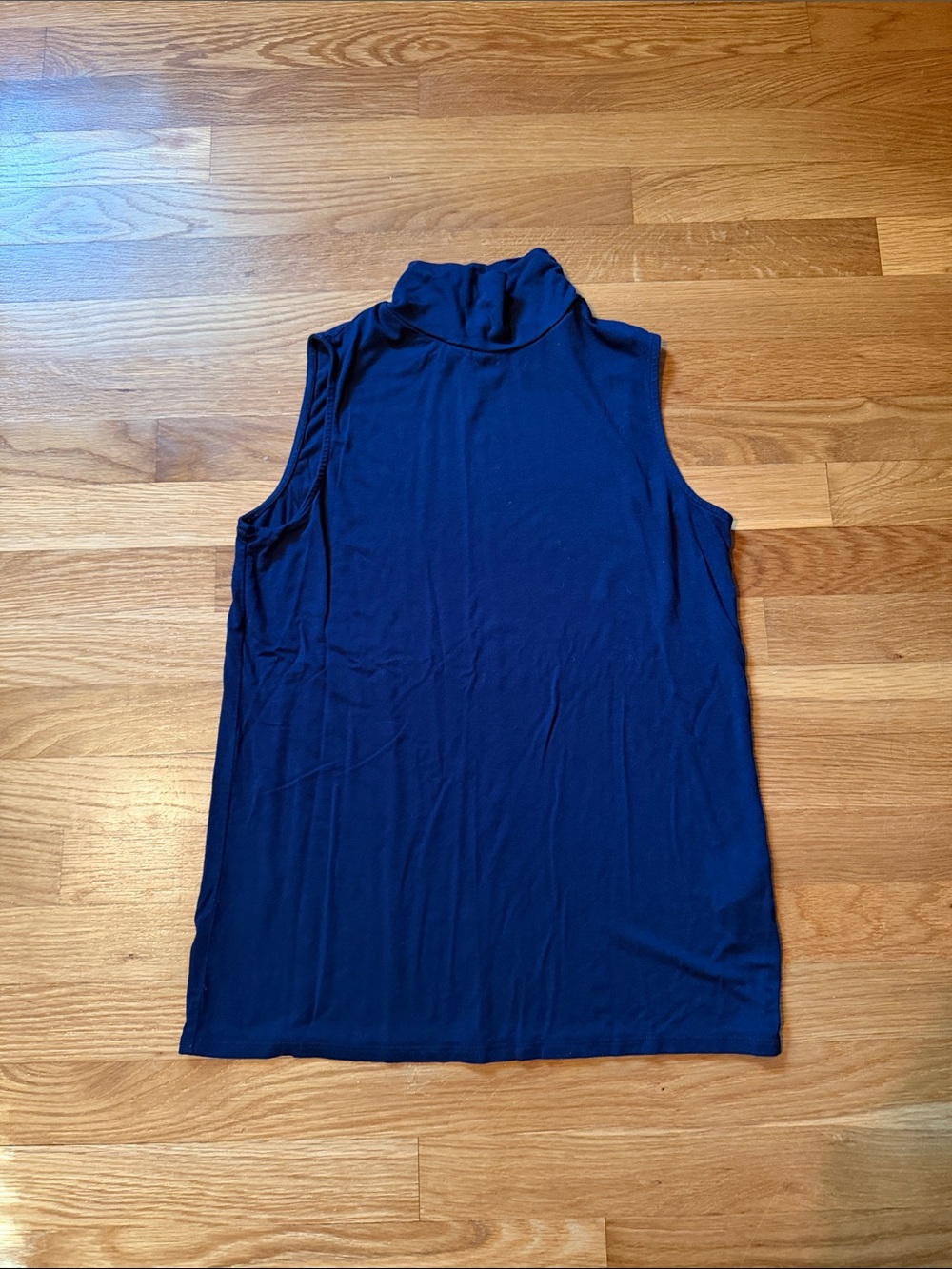 Chico's Sleeveless Mock Neck Tank - Navy Blue